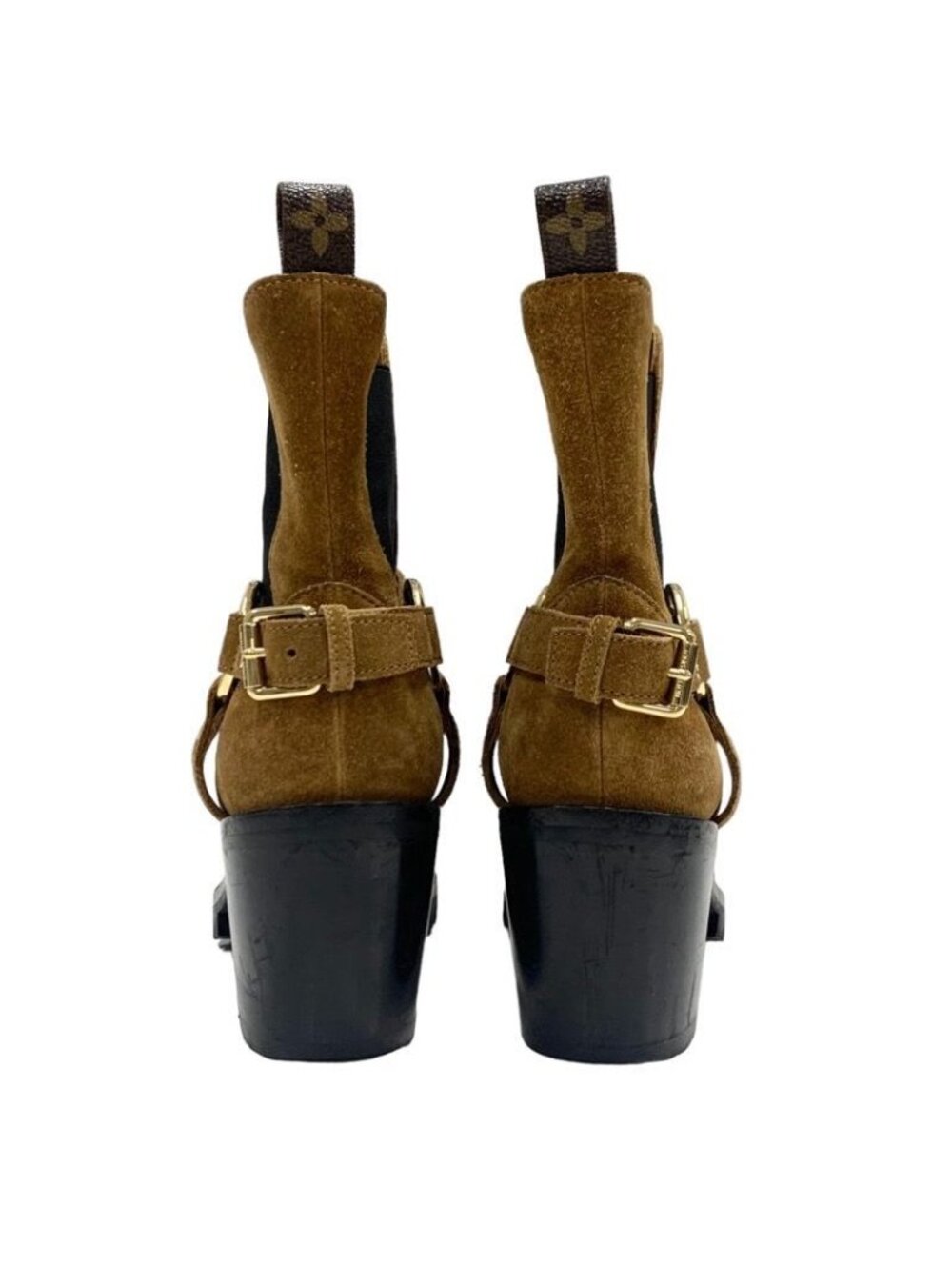 Louis Vuitton Limitless Line Boots Short Shoes Suede Brown Black - Picture 6 of 11